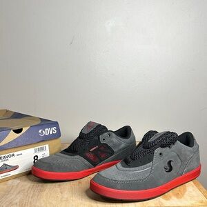 DVS Men's Gray and Red Sneakers size 8
